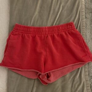 Garage Soft Terry Low Rise Shorts - Red